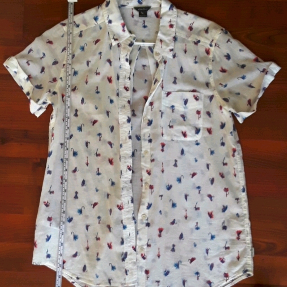 Eddie Bauer Size Small botton up fly fishing shirt